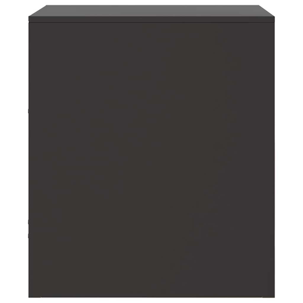 Nachttische 2 Stk. Schwarz 34,5x39x44 cm Stahl